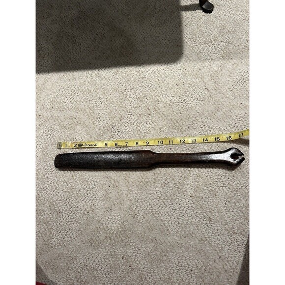 Antique Primitive Hand Carved Wooden Spatula Mixing Paddle Kitchen Tool 17” - Picture 3 of 4